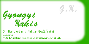 gyongyi makis business card